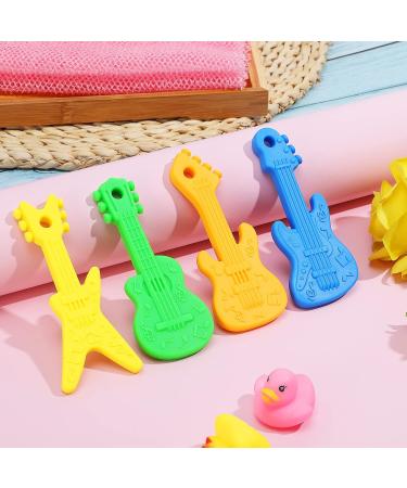 Meartchy 4 Pack Cartoon Guitar Teething Toys for Babies 0-24 Months - Silicone Chew Toy Set - Buy Online on SooperMarket.com