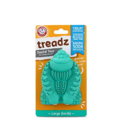 Arm & Hammer Treadz Dental Toys For Strong Chewers Large Gorilla