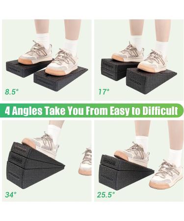 Adjustable Slant Board for Calf Stretching | 5 Angles Foot Stretcher for Physical Therapy | 480 lbs Capacity Foam Incline Board for Home Exercise - Buy Online on SooperMarket.com