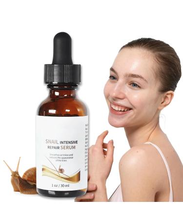 Snail Intensive Repair Serum Snail Mucin Essence Anti Wrinkle Collagen Serum Lifting & Anti Wrinkle Hydrating Face Serum Anti-aging Serum for Woman/Man Reduce Fine Lines Moisturiser