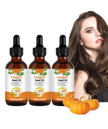 Pumpkin Seed Oil for Hair Pumpkin Seed Oil for Hair Growth Cold Pressed Aromatherapy Massage Oil Organic Pumpkin Seed Oil for Hair Growth Repair of Damaged Hair for Men and Women (3 Pieces) 3pc