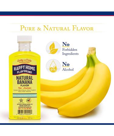 Happy Home Natural Banana Flavoring 7oz - Non-alcoholic & Certified Kosher - Buy Online on SooperMarket.com
