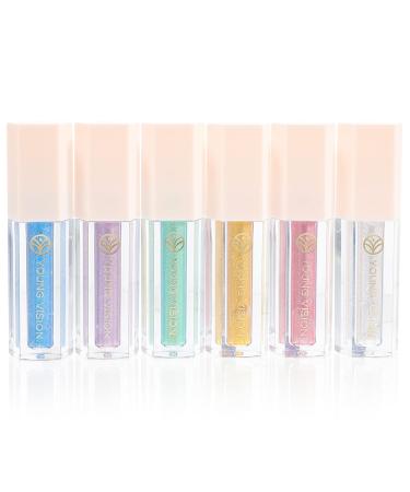 OSALADI 6pcs Eye Shadow Set Sparkle Makeup Tools Bling Korean Glitter Korean Eye Glitter Eyeshadow Glitter Liquid Glitter Sparkling Eyeshadow Highlighter Miss Liquid Eyeshadow Colorful As Shown
