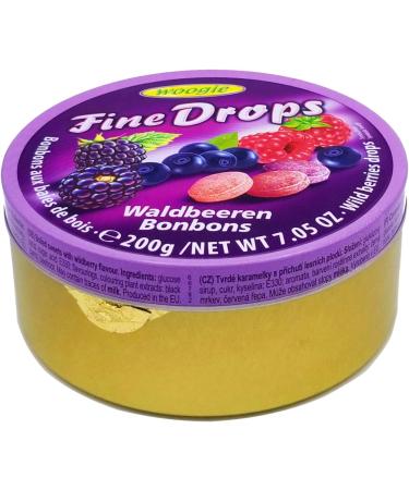 Woogie Fine Drops Hard Candy Tin - Lemon Mint and Wild Berries Flavours 200 g - Pack of 3 Fruit Candy Tin Cans - Buy Online on SooperMarket.com