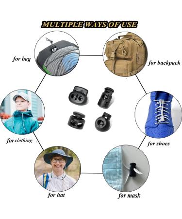 TXSN 30PCS Plastic Cord Locks Spring Stopper Fastener Toggles for Drawstrings  Paracord  Bags  Shoelaces  Clothing and More  Columnar Shape Double Holes - Buy Online on SooperMarket.com