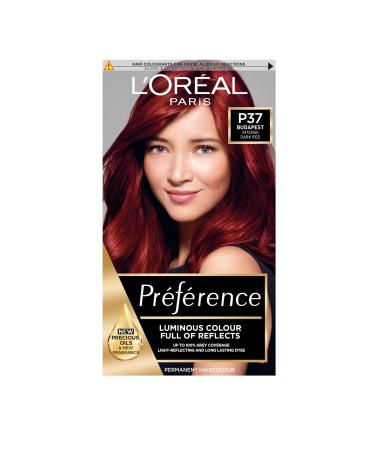 L'Oreal Paris Preference Hair Dye Long Lasting Luminous Permanent Hair Colour P37 Budapest BUDAPEST 3.66 1 count (Pack of 1)