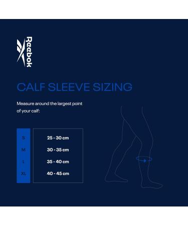 Reebok Compression Calf Sleeves L (35-40 cm) - White | Boost Performance & Recovery - International Shipping Available - Buy Online on SooperMarket.com