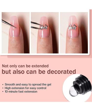 Nude Pink Poly Gel Nail Builder 30ml - Clear Polygel for Nail Extensions & French Manicures - Beginner-Friendly Nail Enhancement for Women - Buy Online on SooperMarket.com