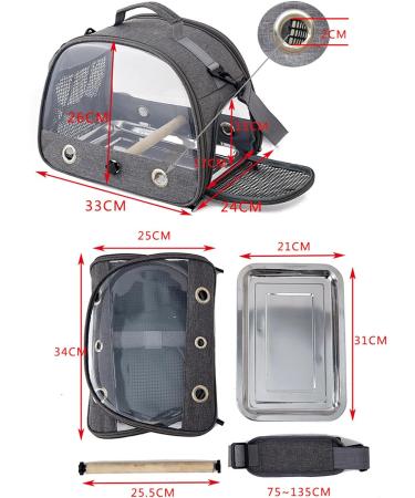 Gecheer Bird Carrier Bird Backpack Carrier Portable Folding Oxford Cloth Bird Bag Parrot Pigeon Small Pet Outing Bag - Buy Online on SooperMarket.com