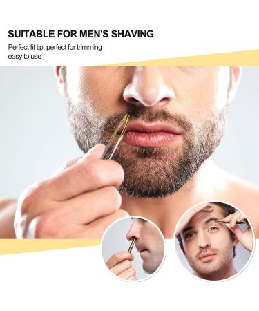 Sularpek Stainless Steel Slant Tweezer Set for Facial Hair - 2pcs Eyebrow Tweezers for Women and Men - Buy Online on SooperMarket.com