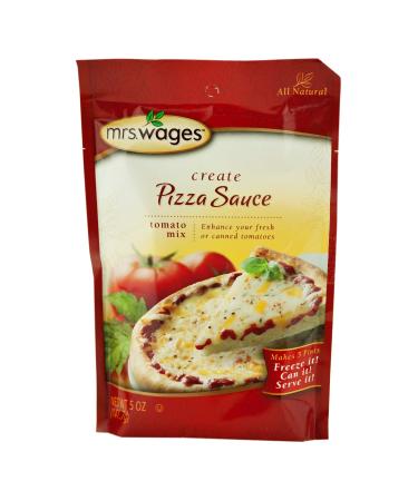 Mrs. Wages Create Your Own Pizza Sauce Mix in 5 oz. Packets (4 Packets) Pizza 5 Ounce (Pack of 4)