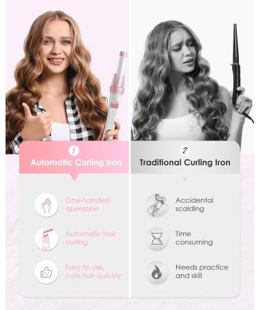 Automatic Curling Iron - NOVUS 1.25 Inch Dual Voltage Rotating Hair Curler with Adjustable Temperature Speed & Time Reminder - Perfect for International Shipping - Buy Online on SooperMarket.com