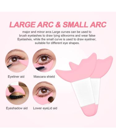 4pcs Eyeliner Stencils Eyeliner Helper Tool Silicone Eyeliner Eyeshadow Stencils Mascara Shield Applicator for Eyeliner Eyelashes Eyebrows Lip Liner Face Contour (Pink) - Buy Online on SooperMarket.com