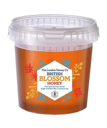 London Honey Company - British Blossom Honey Bucket 1.3kg - 100% Pure Natural Unpasteurised Raw Honey - Sustainably Produced from our own Beehives.