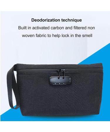 Odor Proof Case Large Capacity Smell Proof Bag Carbon Lined with Combination Lock for Travel - Buy Online on SooperMarket.com