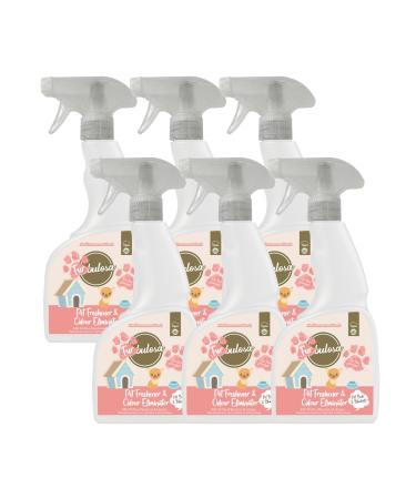 Fabulosa Furbulosa Pet Freshener & Odour Eliminator Multi Purpose Multi Surface Pet Disinfectant Liquid Sofa Upholstery and Soft Furnishings Cleaner 500ml 6 Pack Mediterranean Woods
