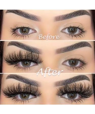 Cat-Eye Fluffy-XZ01: 10 Pairs 20mm Long Dramatic False Eyelashes - Thick Volume, Crossed, Lightweight, Soft Curly Fake Lashes - Wispy Mink Lashes for Big Eyes - Buy Online on SooperMarket.com