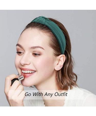 Ondder Knotted Headbands for Women 10 Pack - Fashionable Solid Color Wide Headbands for Thin Thick Hair - Top Knot Cute Assorted Headbands - Turban Hairbands - Buy Online on SooperMarket.com