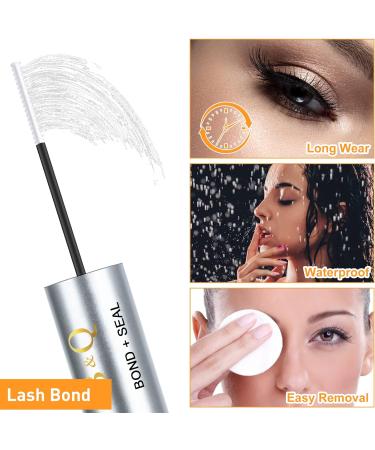 B&Q Eyelash Bond and Seal 10ML - Long Lasting Waterproof Lash Glue for Cluster Lashes - 48-72 Hours Hold - Includes Mascara Wand - Clear 10ML - Buy Online on SooperMarket.com