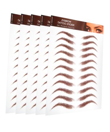 Gogogmee 5 Sheets Eyebrow Stickers Makeup Eyebrow Grooming Shaping Eyebrow Peel off Eyebrow Sticker