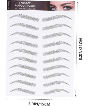 Mikinona 12 Sheets Waterproof Eyebrow Stickers Eyebrow Shaping Sticker Imitation Eyebrow 3d Makeup Tools Hair - Buy Online on SooperMarket.com