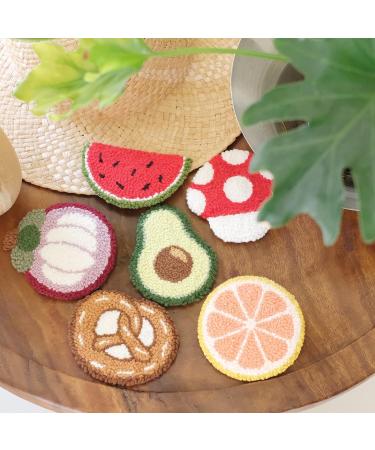 Hand U Journey 6PCS Embroidery Punch Needle Food Series Magnets Set - DIY Rug Punch Decor for Kids & Adults - Buy Online on SooperMarket.com