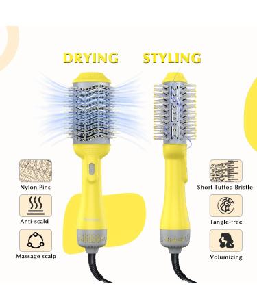 Savani Ionic Blow Dryer Brush: 4-in-1 Professional Hot Air Styler for Drying, Straightening, Volumizing, Combing - New - Buy Online on SooperMarket.com