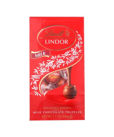 Lindt Lindor Milk Chocolate Truffles, 5.1-Ounce Bag Chocolate 5.1 Ounce (Pack of 1)