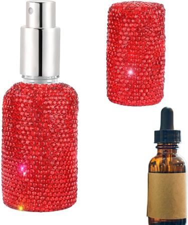 TROONZ Rhinestone Perfume Travel Refillable Bottle | 30ml Portable Spray Atomizer Bottle | Travel Reusable Bottle Container Empty Perfume Spray Bottle For Travel - Buy Online on SooperMarket.com