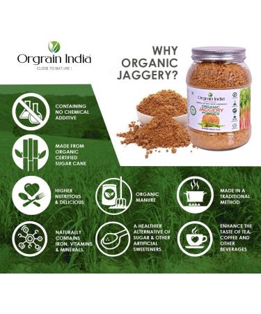 Orgrain India Organic Jaggery Powder 21.16 Oz | Hand Crushed Gur Powder | Organically Grown | No Preservatives Added | No Artificial Flavors - Buy Online on SooperMarket.com