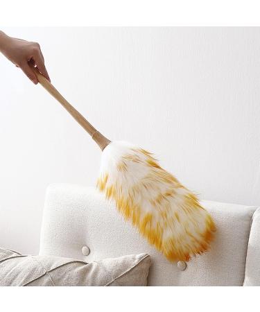 Lambswool Duster with Wooden Handle 21 Inch Anti-Static Duster Flexible Dusters for Cleaning Ceiling Fans Computer Screens Bookshelves Duster Lambswool Duster Dusters 54cm - Buy Online on SooperMarket.com