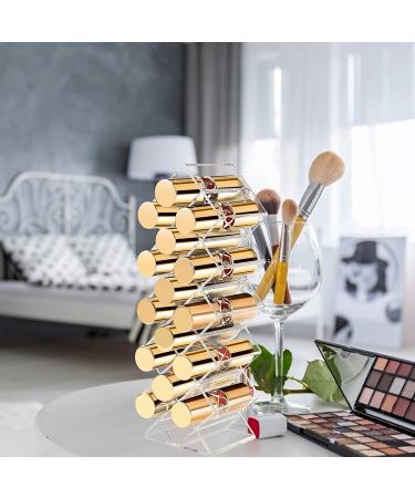 Tasybox Clear Acrylic Lipstick Organizer with 16 Slots - Lipstick Holder and Storage Case Display Stand - 3.07 x 2.4 x 8.97 Inch - Buy Online on SooperMarket.com