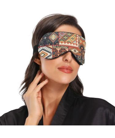 Haskirky Light Blocking Eye Mask for Men and Women | Adjustable & Breathable | Perfect for Travel, Yoga, Meditation, Office | Deep Sleep Aid | National Style - Buy Online on SooperMarket.com