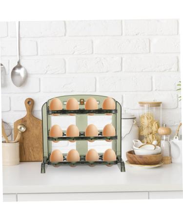 OSALADI Egg Carton Plastic Trays Dispenser Refrigerators Fridge Plastic Eggs Egg Tray Multifunction Roller As Shown2 25X20CM - Buy Online on SooperMarket.com