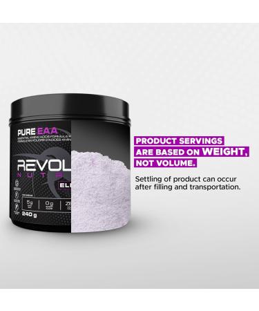Revolution Nutrition Pure EAA Powder Essential Amino Acid Post Workout Zero Calorie Zero Sugar Gluten Free Enhanced with Electrolytes 5g EAAs 240 g 26 Servings (Grape Slice 0.53 Pound) Grape Slice 26 Servings (Pack of 1) - Buy Online on SooperMarket.com