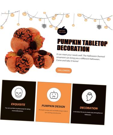 NAMOARLY 3pcs Halloween Decorations Home Decor Halloween Stuffed Pumpkin Halloween Layout Decor Pumpkin Adornment Halloween Scene Decor Pumpkin Decor Pumpkins Model Household Cloth Supplies Orange2 15X15X15CM - Buy Online on SooperMarket.com