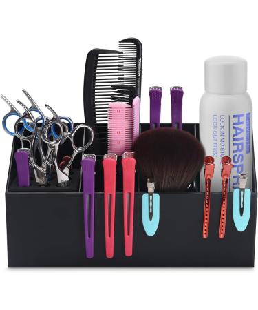Noverlife Hair Scissors Large Storage Box - Professional Hair Salon Shear Holder for Scissors, Combs, Clips, and Brushes - Black - Buy Online on SooperMarket.com