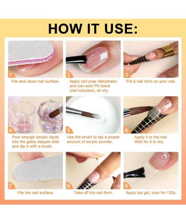 Saviland Acrylic Nail Kit with Drill - Beginner's 0.52oz Pink/Clear/White/Nudes Set for DIY Acrylic Nails at Home - Buy Online on SooperMarket.com