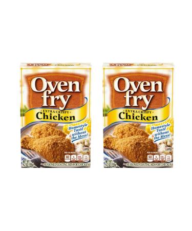 Kraft Oven Fry Extra Crispy Chicken Coating Mix 4.2 oz | Easy Preparation | Adds Extra Crunch to your Chicken | Kosher Certified | 2 Pack