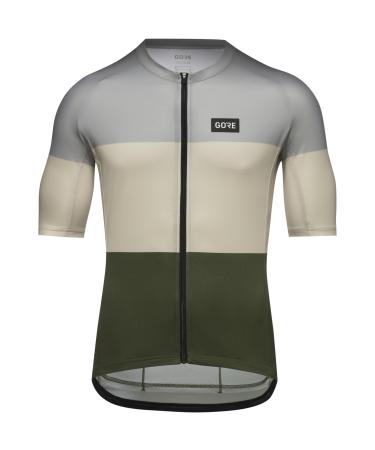 GORE WEAR Spirit Stripes Jersey L Lab Grey/Tech Beige