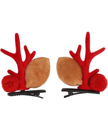 Reindeer Antler Hair Pins Lightweight Christmas Hair Clips 4 Pairs Fashion for Christmas Party - Buy Online on SooperMarket.com