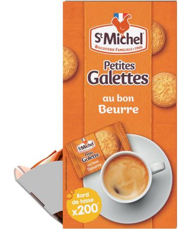 St-Michel - Small Pure-Butter French Galettes - Coffee Side Individually Wrapped - Petites Galettes tout au beurre - 200 Pieces Dispenser - 700g - Buy Online on SooperMarket.com