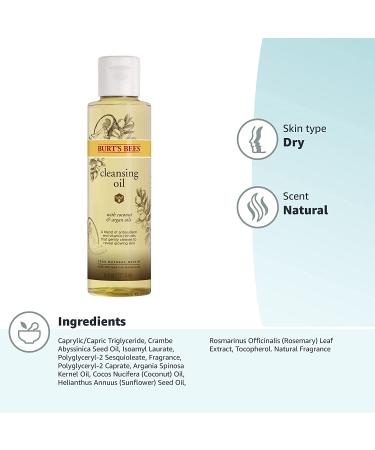Burt's Bees Cleansing Oil - Coconut & Argan Oils 6 fl oz | Natural Skincare - Buy Online on SooperMarket.com