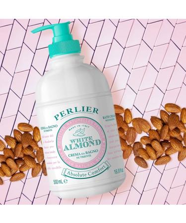 Perlier White Almond Shower & Bath Cream - Nourishing Almond Oil Luxury Bath Cream (16.9 oz) - Buy Online on SooperMarket.com