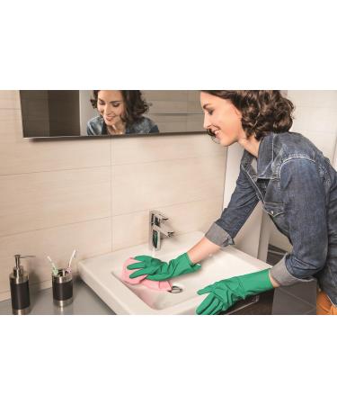 Vileda Dermo Plus Soft & Gentle Latex-Free Rubber Gloves | Size M | Pack of 4 - Ideal for Sensitive Skin | International Shipping Available - Buy Online on SooperMarket.com