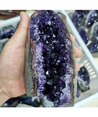 Natural crystal rough Natural Crystal Rough Amethyst Crystal Geode Cluster Natural Raw Reiki Quartz Crystals Stones from Uruguay Powerful Crystals Geode for Witchcraft Home Decor Reiki Feng Shui 2.2lb 2.2lbs - Buy Online on SooperMarket.com