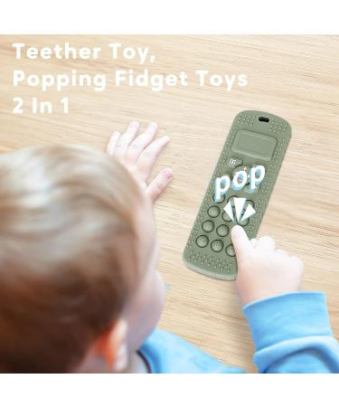 Socub Silicone Baby Teething Toy 2 Pcs Mobile Phone Shape Teether Set for Babies 3-12 Months - BPA Free Pain Relief Chew Toy (Blush/Dusty Lilac) - Buy Online on SooperMarket.com