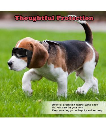 Ownpets Dog Goggles - UV, Snow, Wind, Dust Protection Glasses with Adjustable Strap - Safety Pet Sunglasses for Small and Medium Dogs - Black - Buy Online on SooperMarket.com