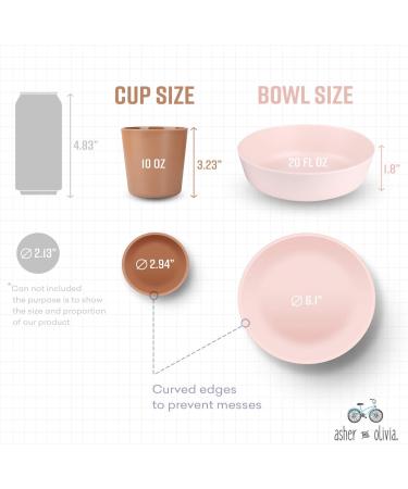 Kids Bamboo Bowls and Cup Set - Eco-Friendly 8 Piece Dishwasher Safe Kids Bowls and Cups for Healthy Meals - Buy Online on SooperMarket.com