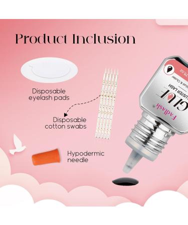 Buy 5ml Individual Eyelash Extension Glue - 2-3s Drying Long Lasting Cluster Lash Supplies DIY Self Application Includes Brushes Black - Buy Online on SooperMarket.com